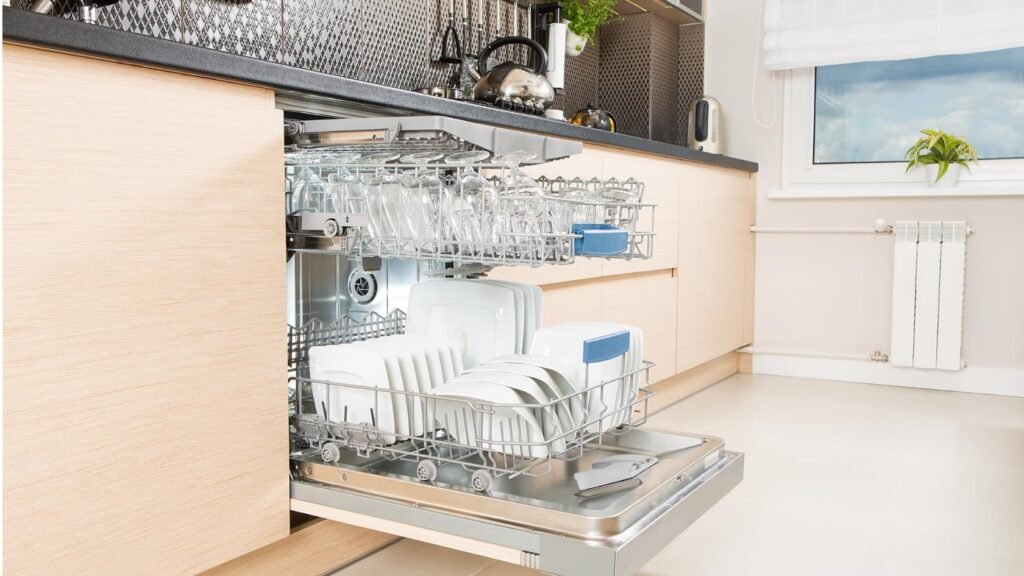 Dishwasher-loaded-with-dishes Is Liquid Dishwasher Detergent Bad for Your Dishwasher_3